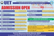 UET IBM Admissions 2025 Form Entry Test Schedule
