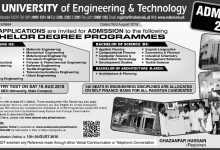 NED UET Karachi Bachelors Admissions 2025 Apply Online, Schedule
