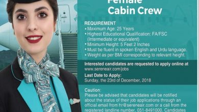 Serene Air Jobs 2025 Female Cabin Crew