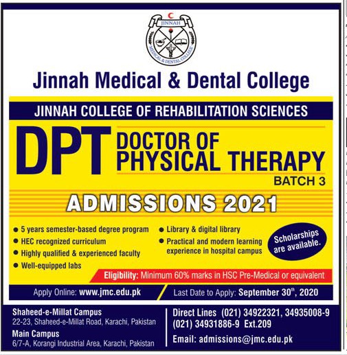 Jinnah Medical & Dental College JMDC Karachi Admissions 2025 1 Jinnah Medical & Dental College JMDC Karachi Admissions 2025