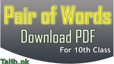 Important Pair Of Words For 10th Class With Sentence A to Z