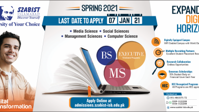 SZABIST Islamabad Admissions Spring 2025