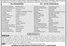 University Of Sindh Jamshoro MS, M.Phil, PhD Admissions 2025
