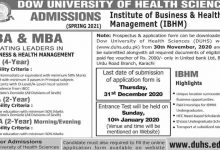 DUHS BBA, MBA Admissions 2025DUHS BBA, MBA Admissions 2025