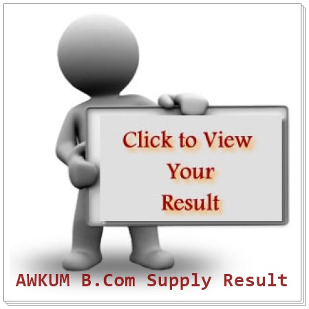 AWKUM B.Com Supply Result 2022-2021