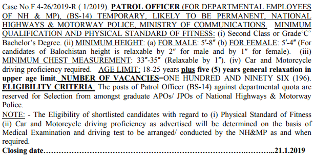 FPSC Patrol Officer Result 2026 NHMP Jobs Entry Test 1 FPSC Patrol Officer Result 2026 NHMP Jobs Entry Test