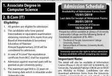 GC University Faisalabad Spring Admission 2025 Form, Last Date