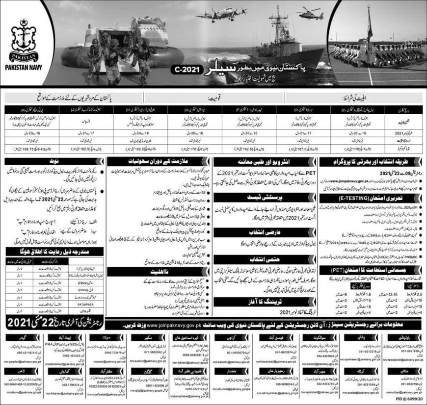 Sailor Jobs In Pakistan Navy 2022