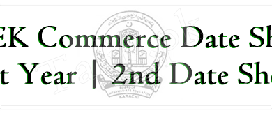 Karachi Board 1st Year, 2nd Year Commerce Date Sheet 2026 10 Karachi Board 1st Year, 2nd Year Commerce Date Sheet 2026