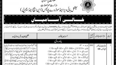 NHMP Junior Patrol Officer Jobs 2026 PTS 8 NHMP Junior Patrol Officer Jobs 2026 PTS Application Form, Last Date