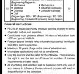 PSO Management Trainee Program 2025 PTS Online Registration Form Latest Advertisement