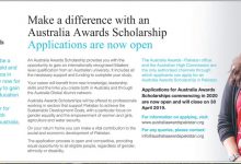 Australia Award Scholarship 2025 Pakistan Application Form Last Date
