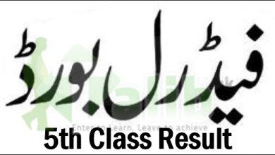 Federal Board 5th Class Result 2025