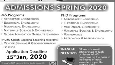 Institute Of Space Technology Admission 2025