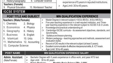 Pakistan International School Doha Qatar NTS Result 2025 Roll No Slip