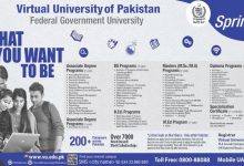 Virtual University Spring Admission 2025