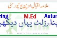 AIOU M.Ed Result 2025