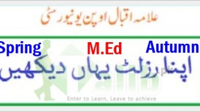 AIOU M.Ed Result 2025