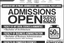 Imperial College Lahore Admissions Spring 2025