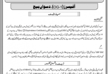 SBP OG 1 10th Batch NTS Roll Number Slip 2025 Download