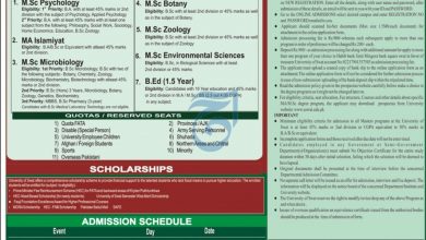 UOS MA MSc Admission 2025 Form Fees Last Date Schedule