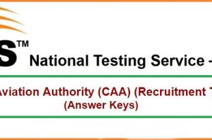 CAA Assistant Director Entry Test Result 2022 NTS Answer Keys