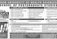 DUHS Postgraduate Admission 2025 DOW University