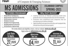FAST University Islamabad Admissions 2025