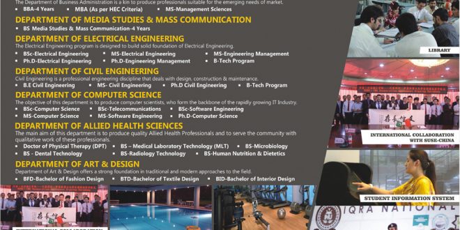 Iqra university associate degree program fees image