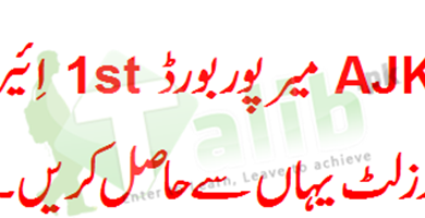 Mirpur Board 1st Year Result 2025