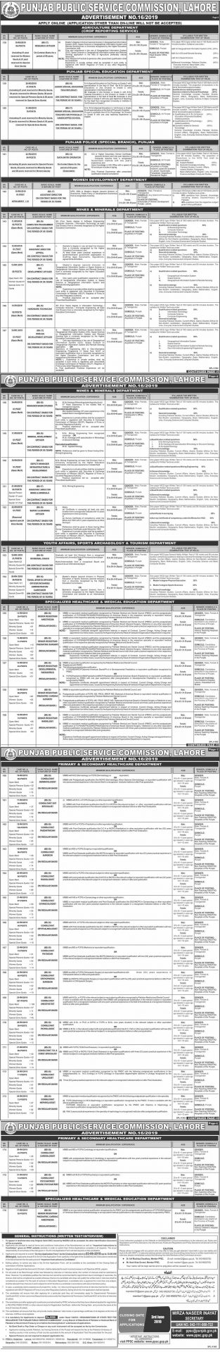 PPSC Latest Jobs May 2019 Advertisement, Apply Online Form