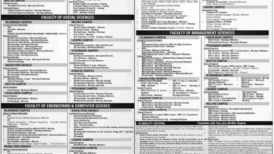 NUML University Fall Admission 2025