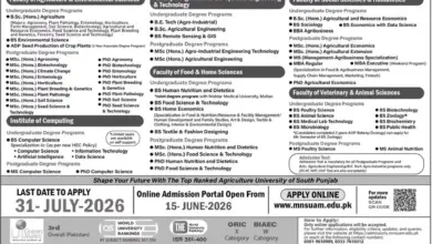 Nawaz Sharif Agriculture University Multan Admissions 2026 9 Nawaz Sharif