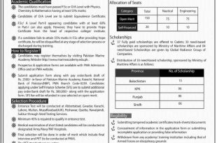 Pakistan Marine Academy 60 Batch Admission 2022-2023
