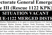 Rescue 1122 KPK Jobs 2025