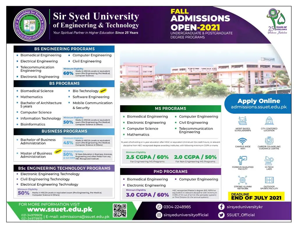 SSUET Admission Form 2026 1 SSUET Admission Form 2026