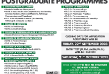 Ziauddin University Postgraduate Admissions 2025