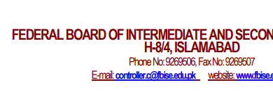FBISE HSSC Supplementary Admission Form 2025 Last Date Fee Schedule