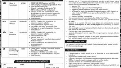 NUMS Postgraduate Admission 2025