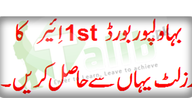 Bahawalpur Board 1st Year Result 2025