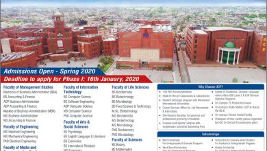 UCP Lahore Graduate Admissions 2025