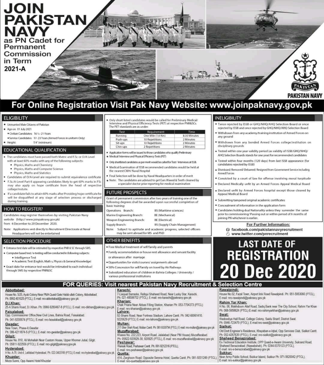 Join Pak Navy As PN Cadet 2022 A Online Registration