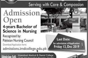 Islamabad Nursing College Admission 2022 Last Date, Application Form