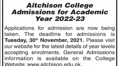 Aitchison College Lahore Admission 2025