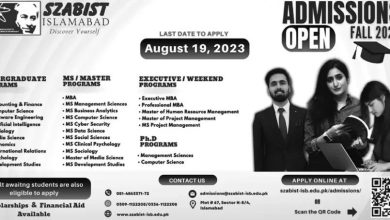 SZABIST Islamabad Admissions 2025 Fall