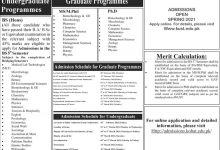 Kohat University KUST Admissions 2025 Spring