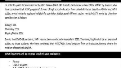 Shifa College Of Medicine Admission 2025-2021