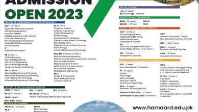 Hamdard University Karachi Admission Fall 2025