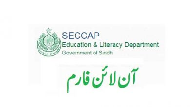 SECCAP Online Admission Form 2025 For College in Karachi CAP Form