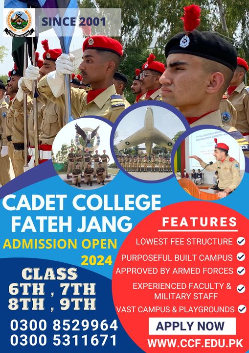 Cadet College Fateh Jang Admission 2025